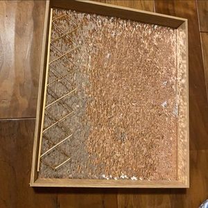 Rose Gold Sequin and Wooden Picture Holder